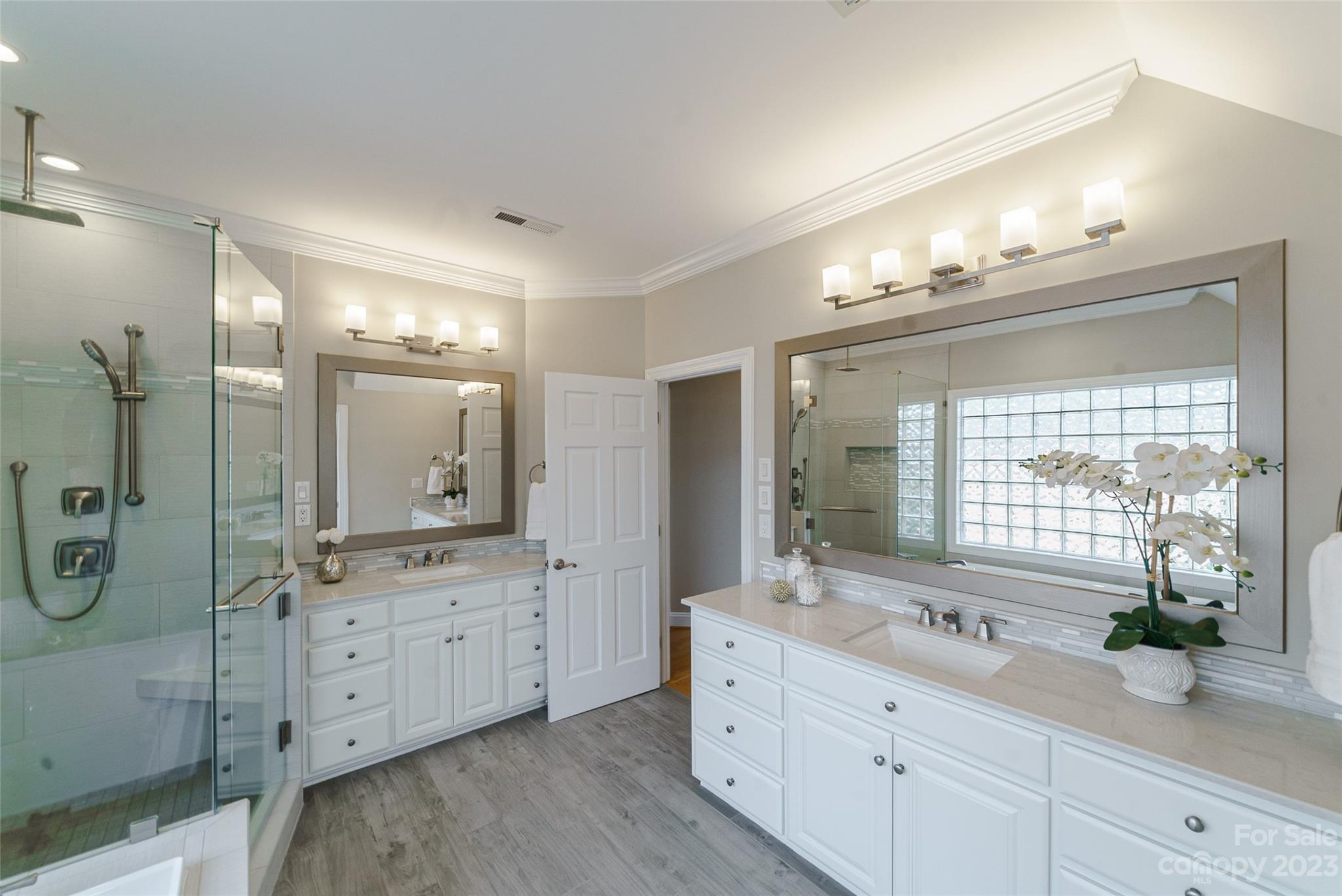 2134 Glade Hill Road Charlotte, NC 28270 - Photo 26 of 48 a bathroom with a granite countertop sink mirror and a