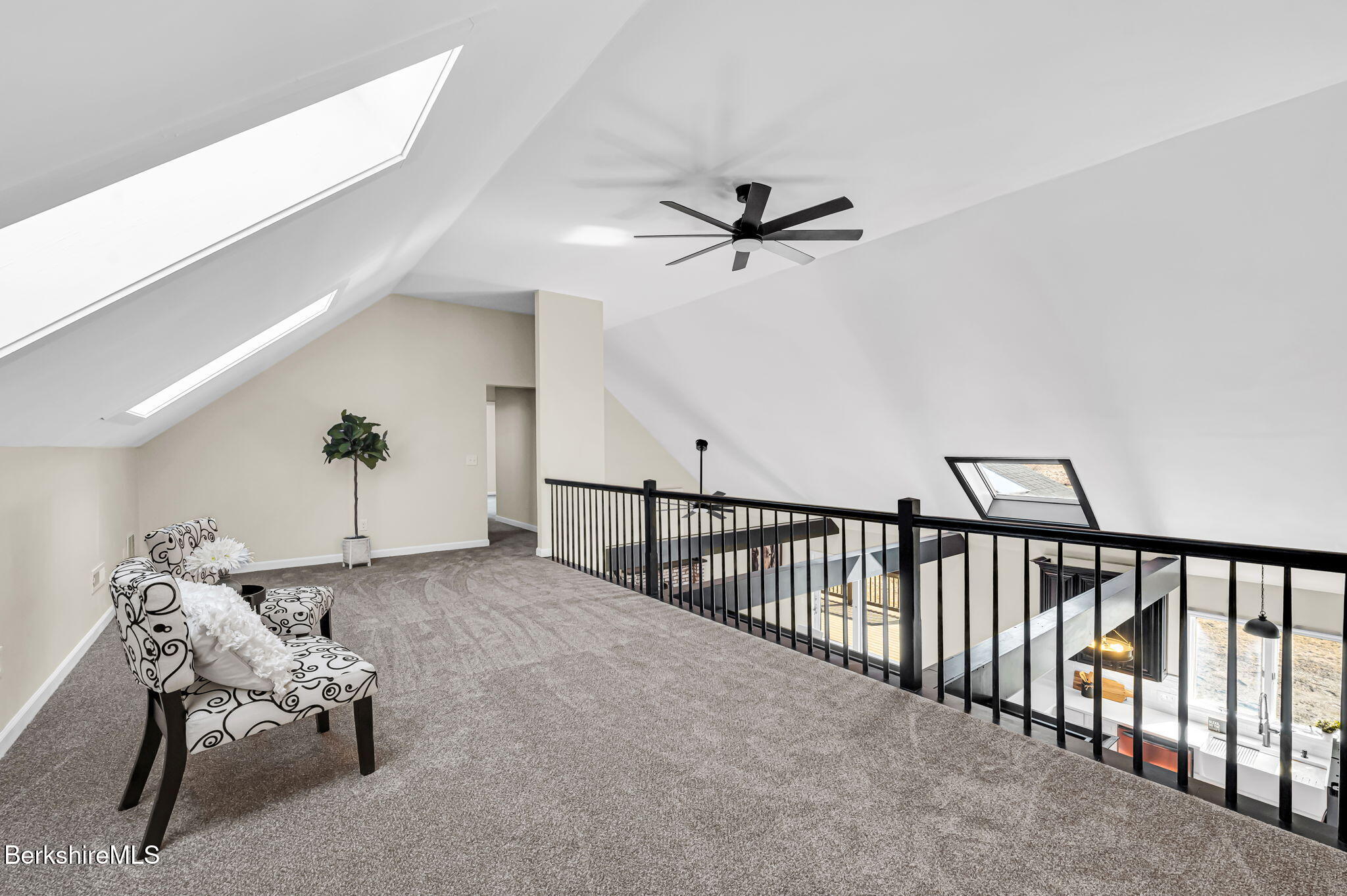 11 E Road Richmond, MA 01254 - Photo 55 of 65 a view of a livingroom with a staircase