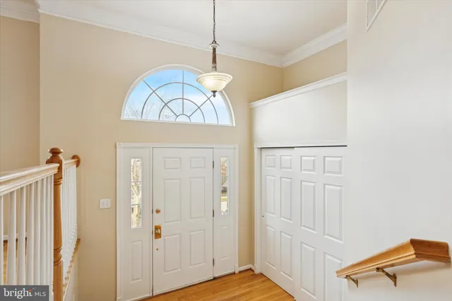 a view of a hallway with entryway