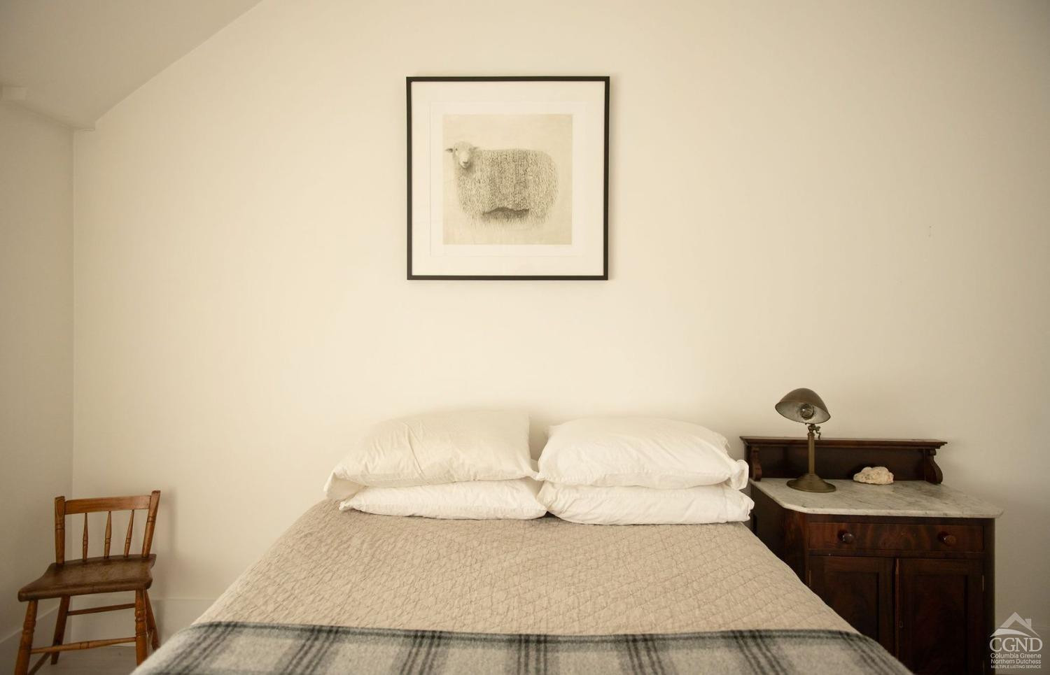 222 Main Street Germantown, NY 12526 - Photo 27 of 36 a bedroom with a white bed and white walls