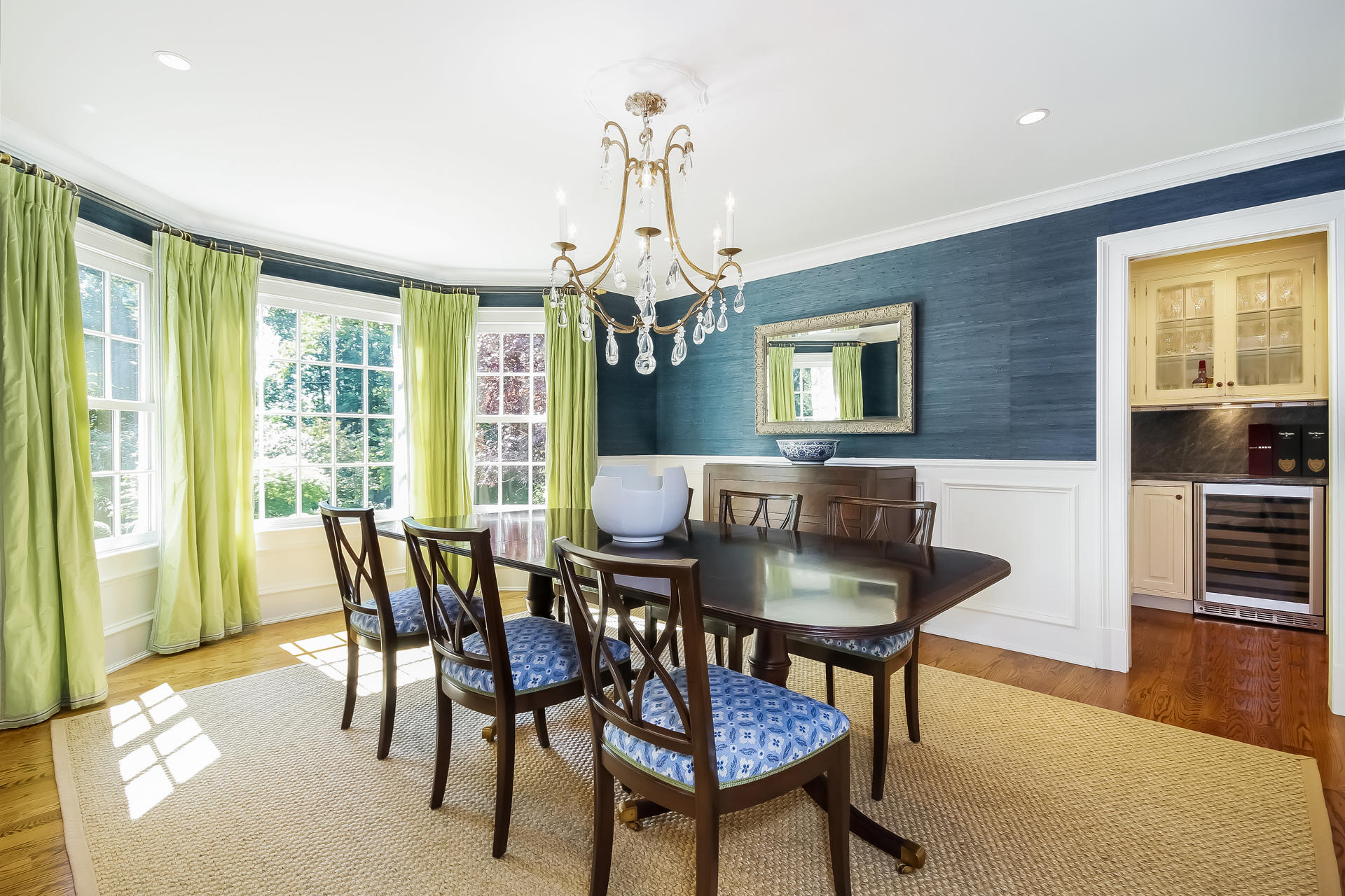 170 Brushy Ridge Road New Canaan, CT 06840 - Photo 15 of 56 a dining room with furniture window and wooden floor