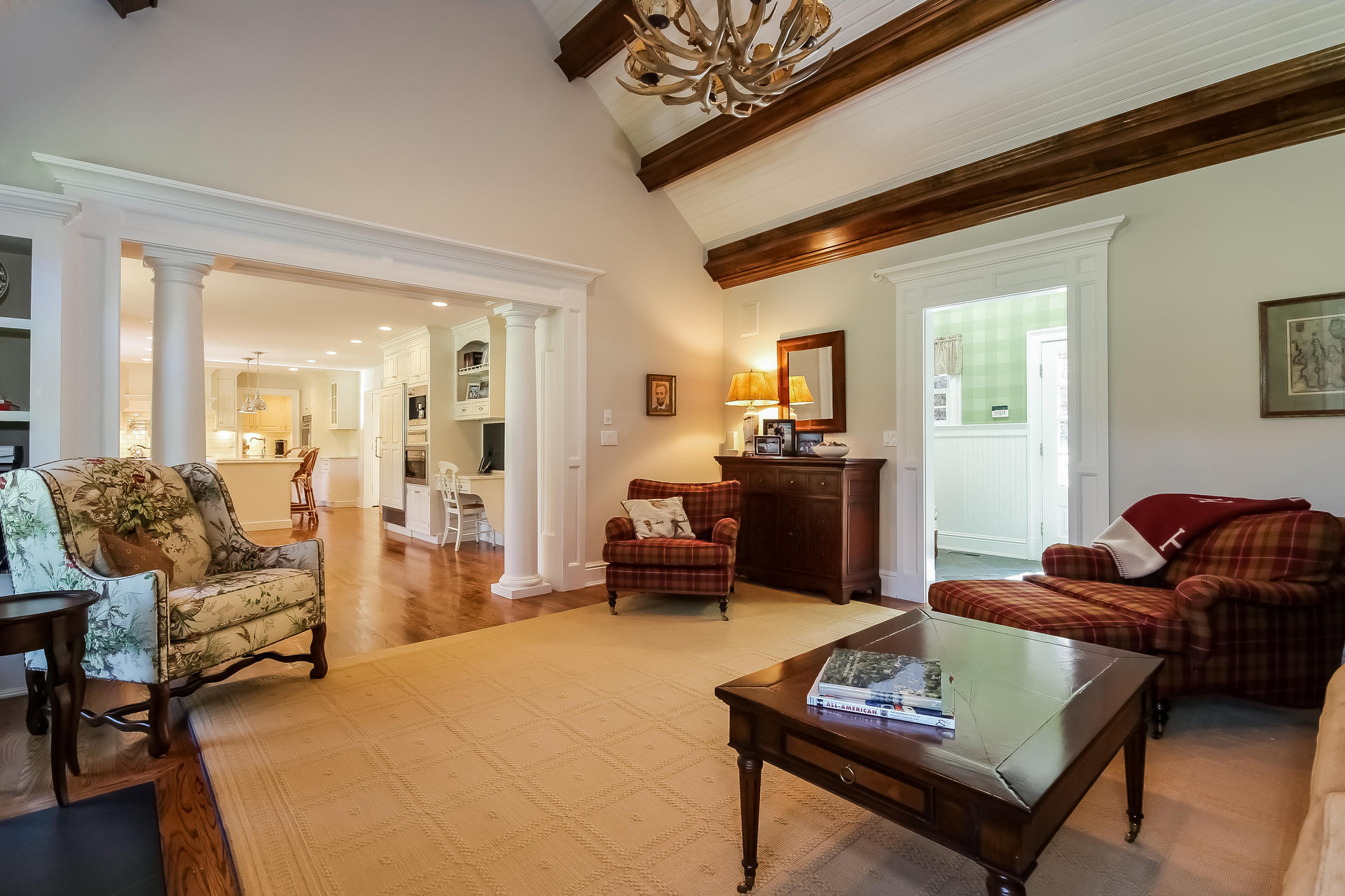 170 Brushy Ridge Road New Canaan, CT 06840 - Photo 23 of 56 a living room with furniture and a table