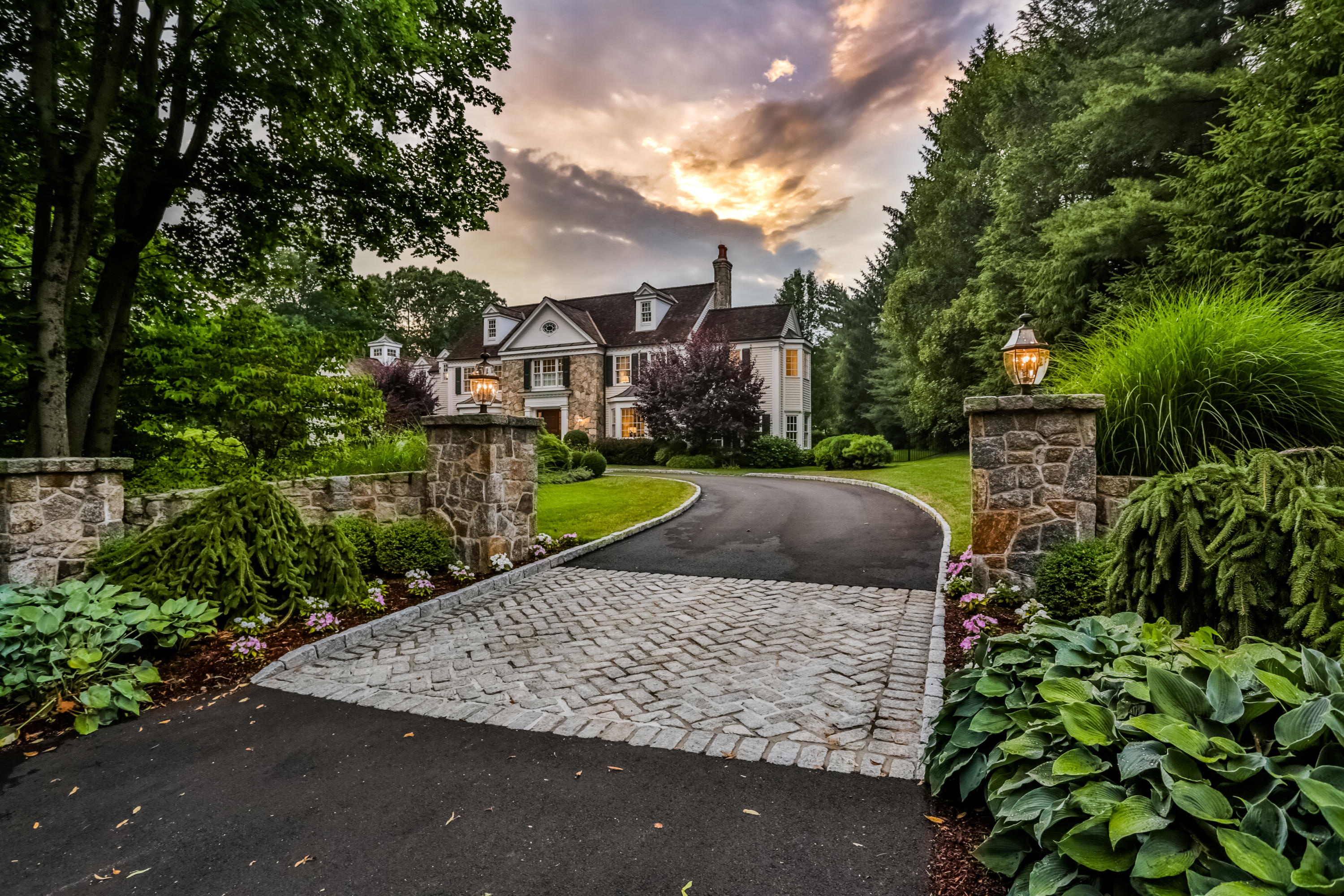 170 Brushy Ridge Road New Canaan, CT 06840 - Photo 3 of 56 a view of a garden with a houses