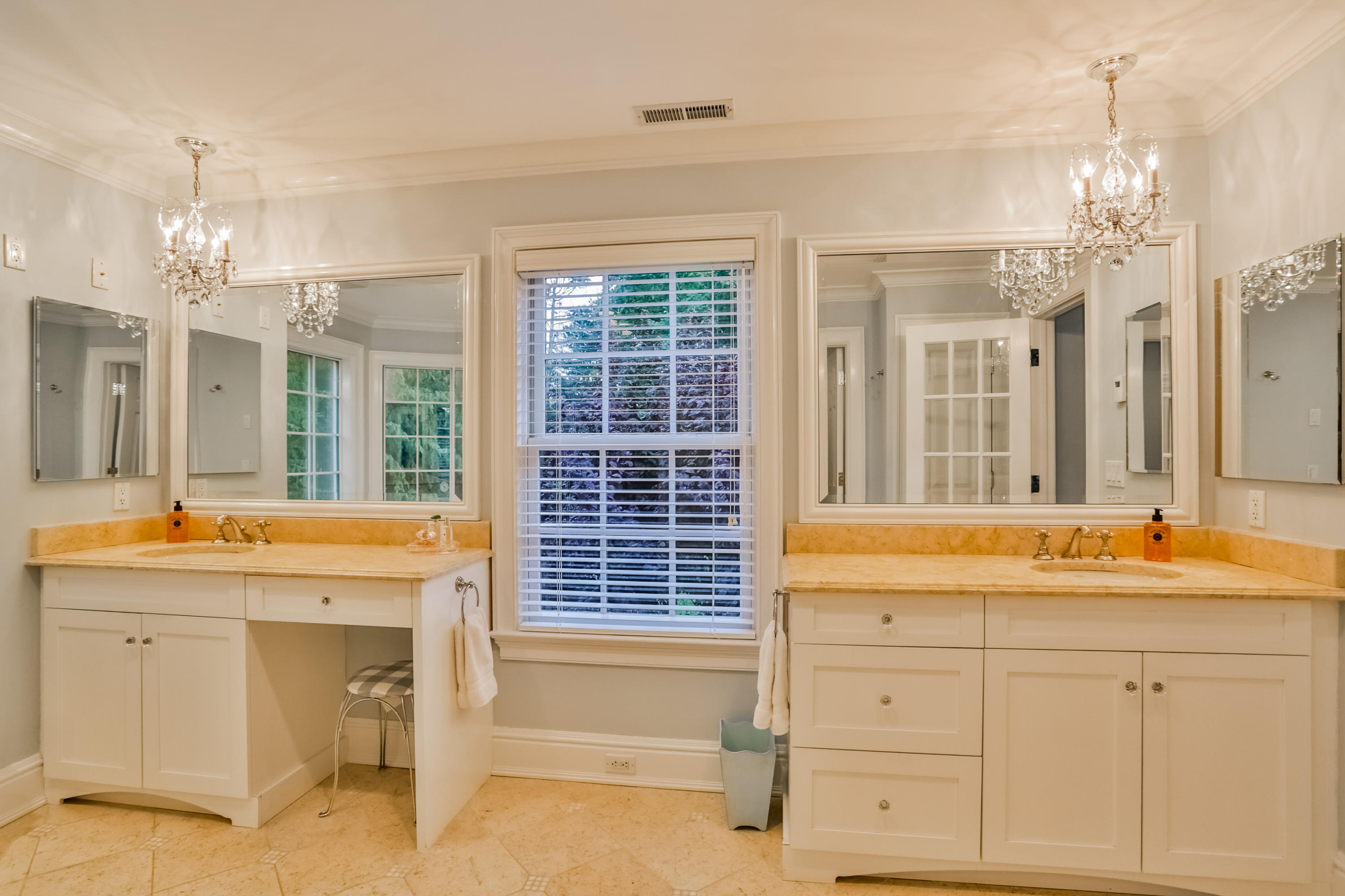 170 Brushy Ridge Road New Canaan, CT 06840 - Photo 32 of 56 a spacious bathroom with a tub sink shower and mirror