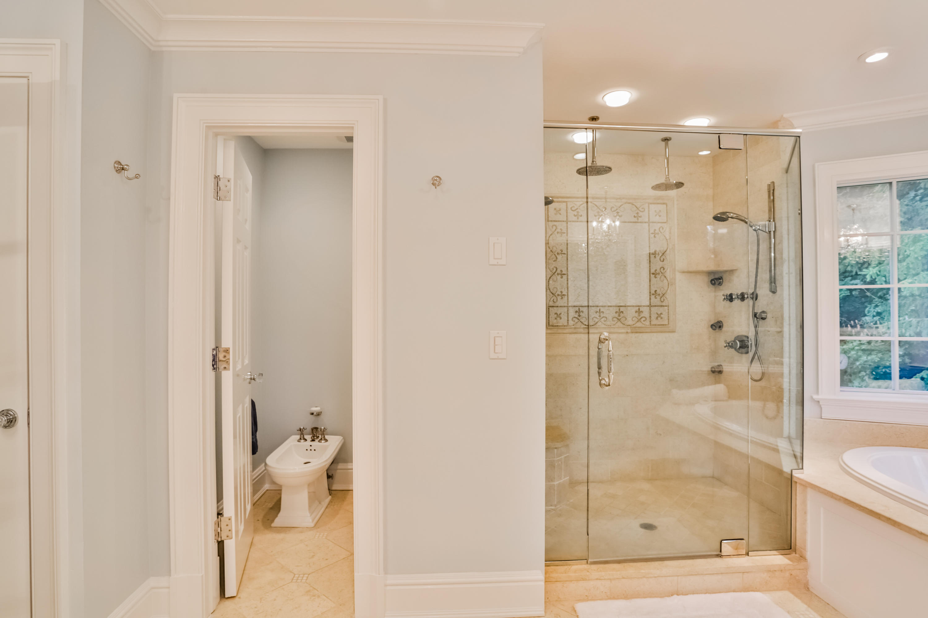 170 Brushy Ridge Road New Canaan, CT 06840 - Photo 33 of 56 a bathroom with a shower and toilet