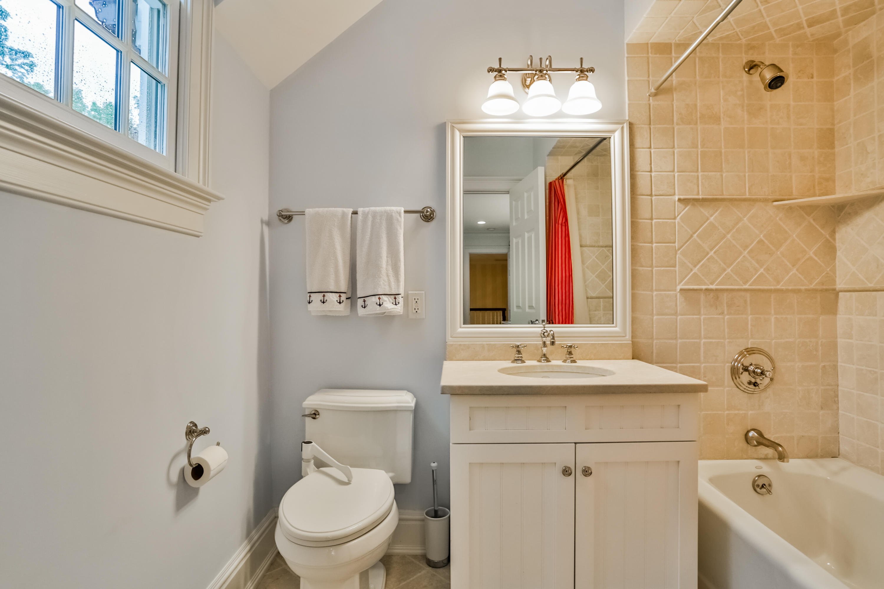 170 Brushy Ridge Road New Canaan, CT 06840 - Photo 35 of 56 a bathroom with a sink a toilet and shower
