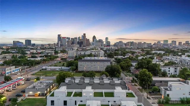 an aerial view of multiple house