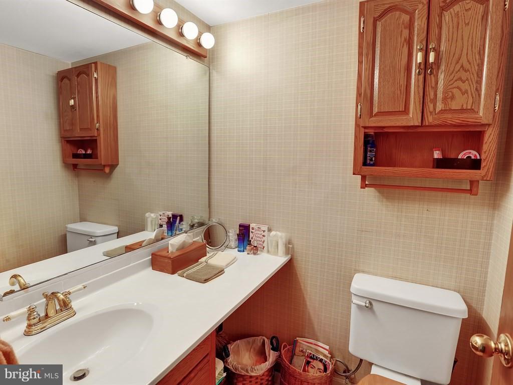 9115 Rockefeller Lane Springfield, VA 22153 - Photo 19 of 29 a bathroom with a sink vanity and a mirror