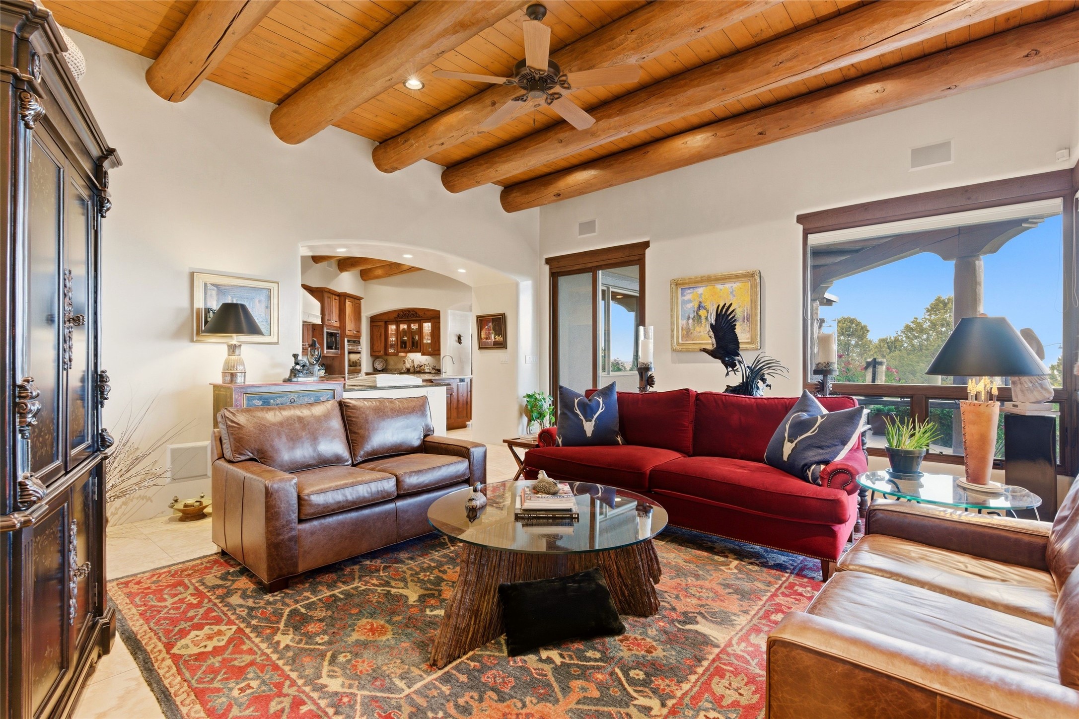 42 San Juan Ranch Road Santa Fe, NM 87506 - Photo 17 of 49 Family Room for TV and casual entertaining just off the Kitchen
