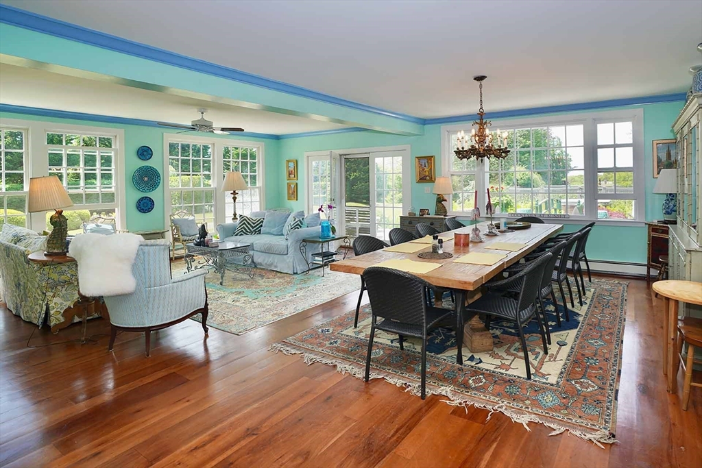 1 Louis Field Road Edgartown, MA 02539 - Photo 16 of 23 a view of a dining room with furniture window and wooden floor