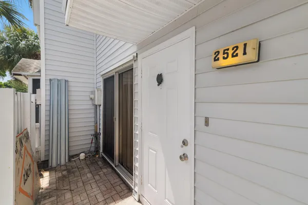 a view of a house with a door