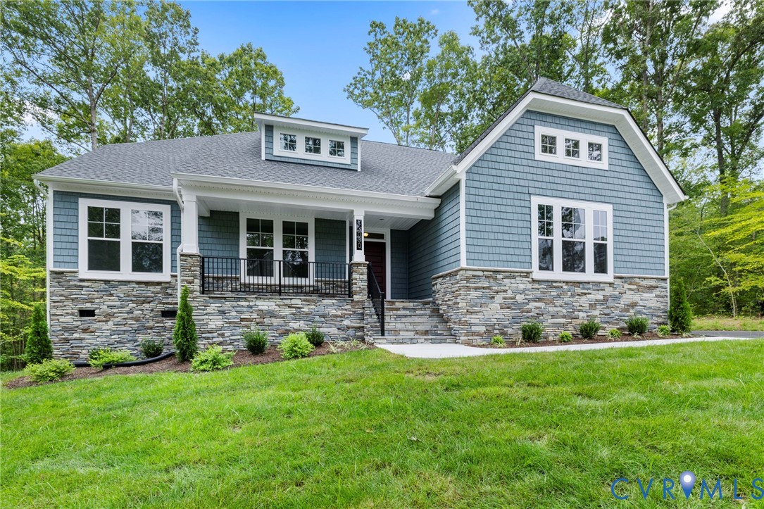 13030 Alsandair Drive Chesterfield, VA 23838 - Photo 1 of 33 View of front of property with stone siding, a shi