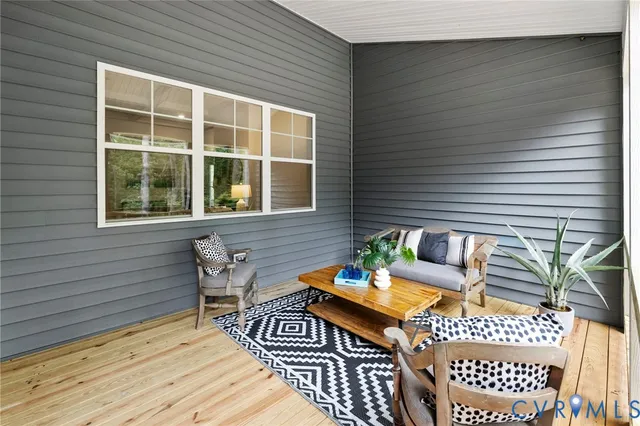 a outdoor space with a couch