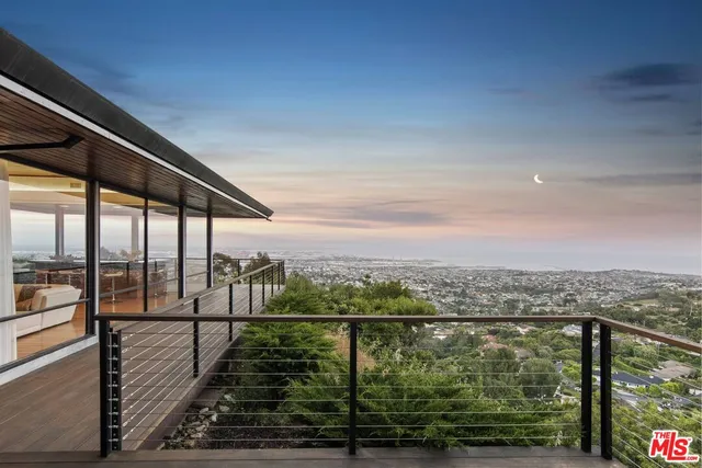 a view of city and mountain