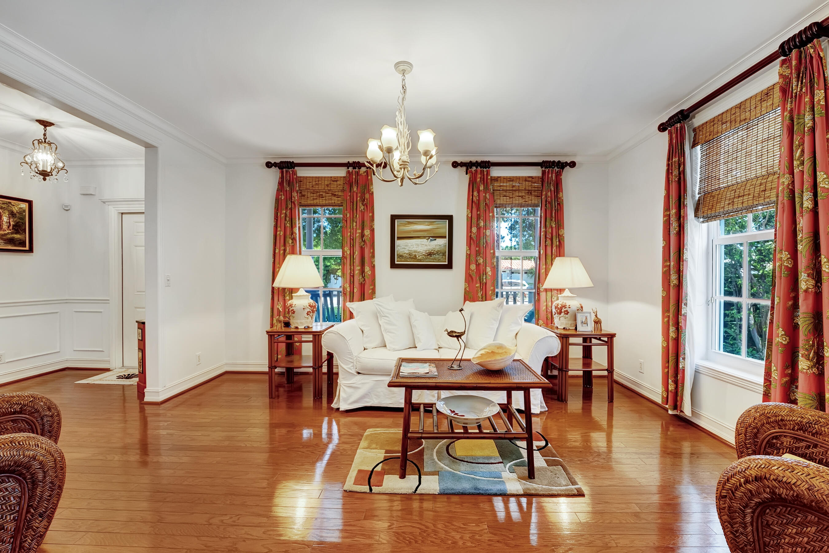 306 North Swinton Avenue Delray Beach, FL 33444 - Photo 37 of 53 a living room with fireplace furniture and a wooden floor