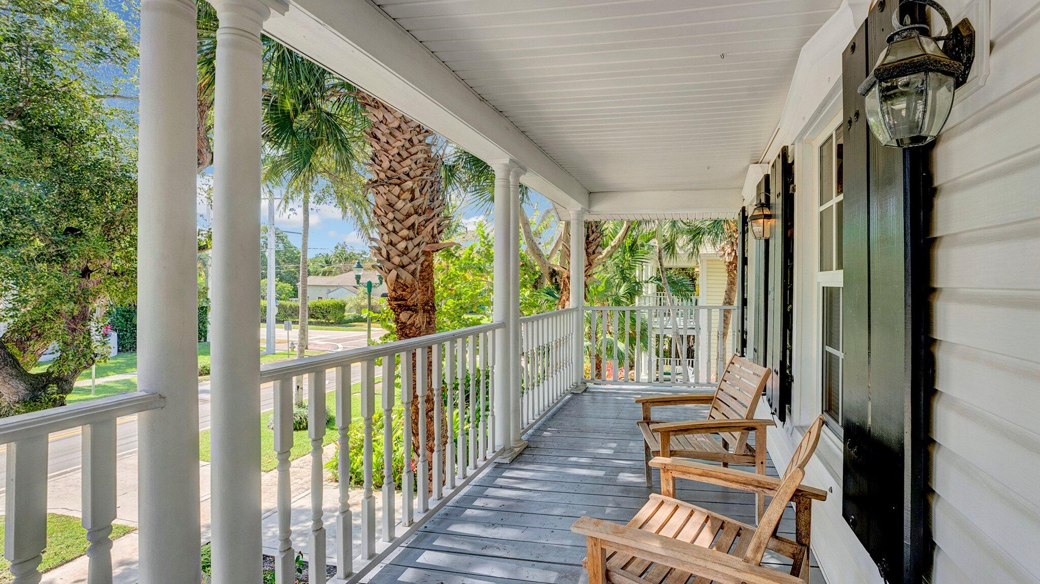 306 North Swinton Avenue Delray Beach, FL 33444 - Photo 5 of 53 a view of a porch with wooden floor and outdoor space