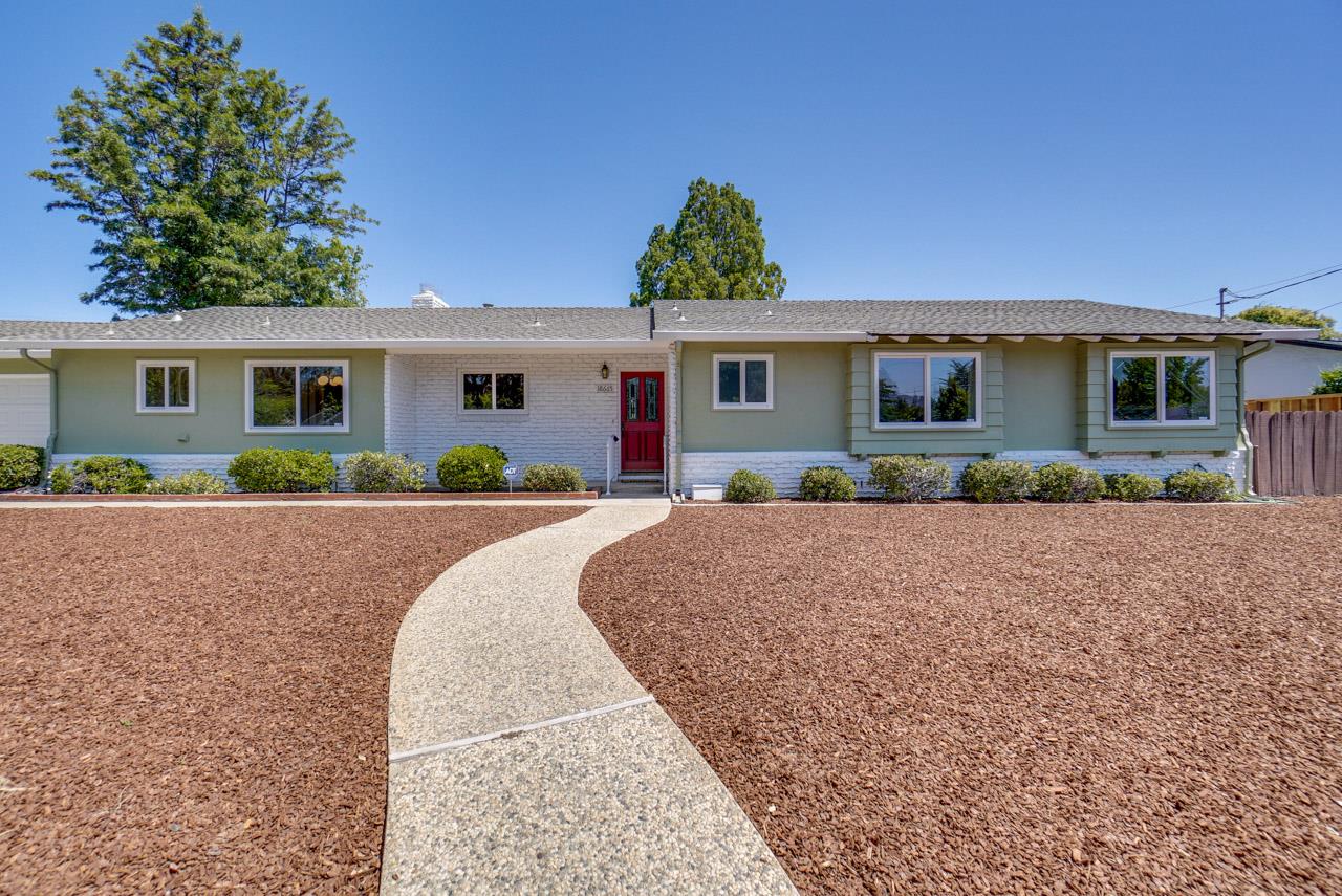 18665 Aspesi Drive Saratoga, CA 95070 - Photo 5 of 39 a front view of house with yard and trees around