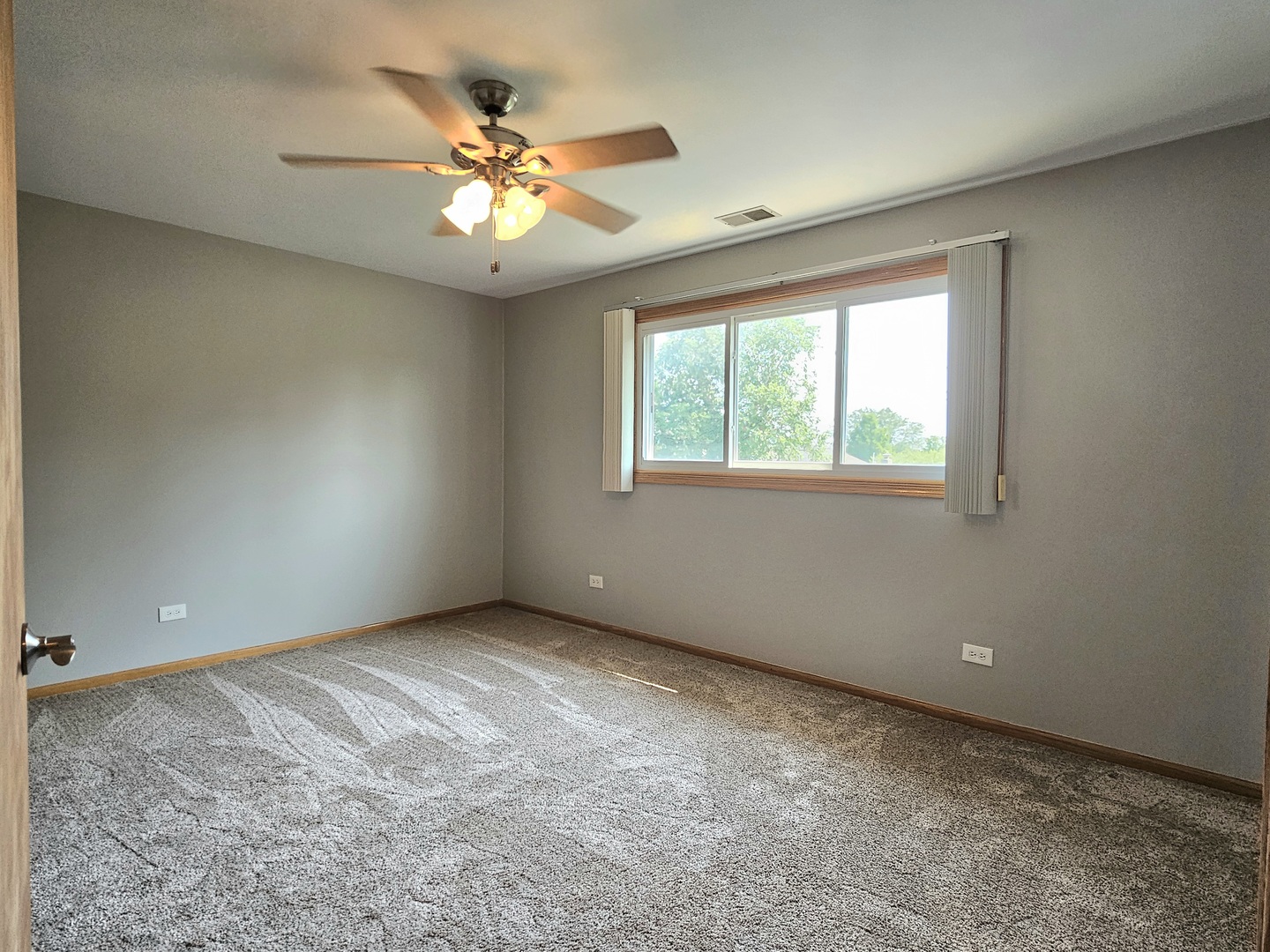19451 Lancaster Drive Mokena, IL 60448 - Photo 23 of 32 an empty room with windows and chandelier fan