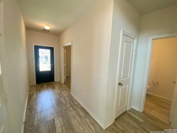 an empty room with a window