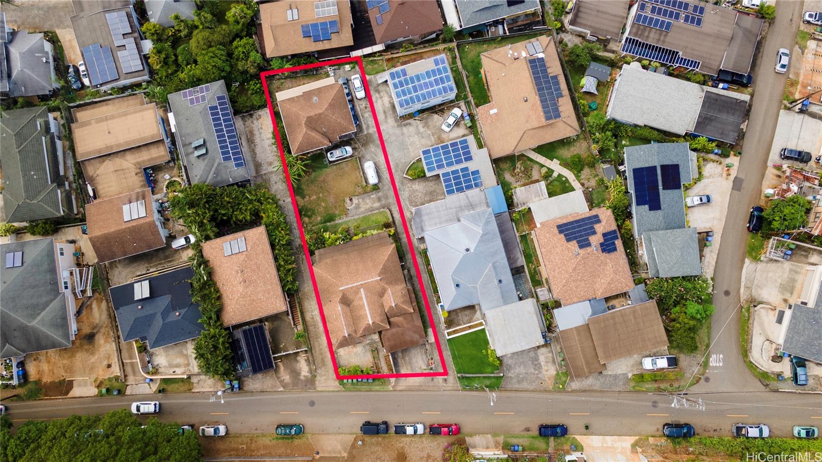 927 Lolena Street Honolulu, HI 96817 - Photo 12 of 12 an aerial view of residential house with outdoor space and parking