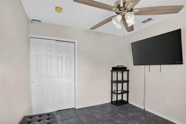 a view of a livingroom with a flat screen tv