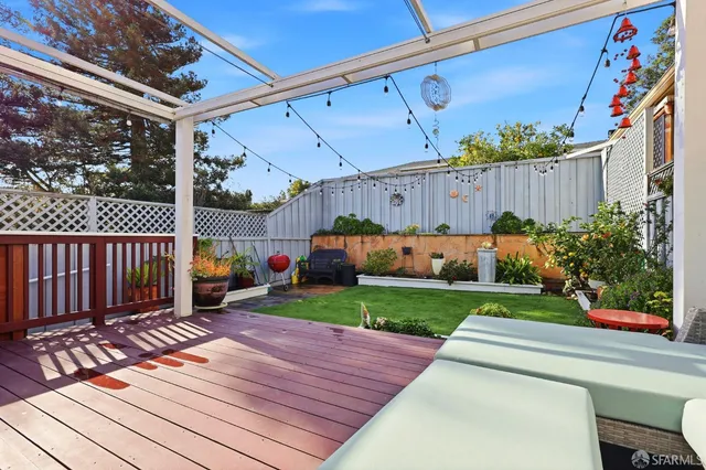 a view of a wooden door