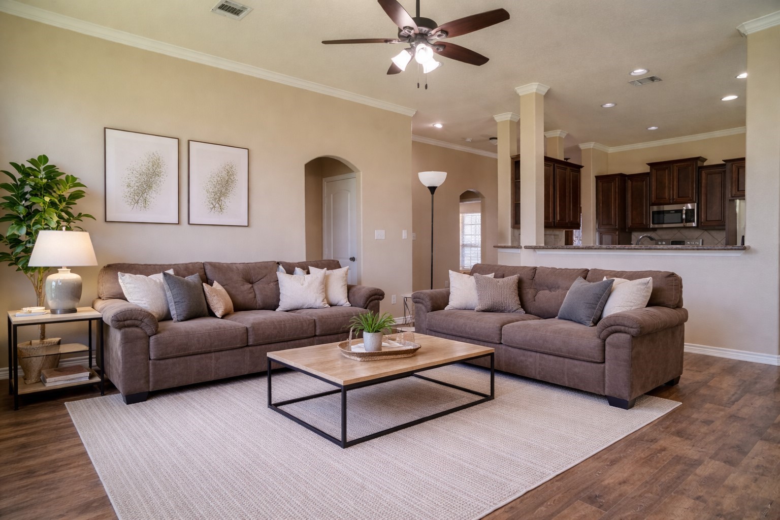 119 Hackberry Street Louise, TX 77455 - Photo 13 of 31 a living room with furniture and a view of kitchen