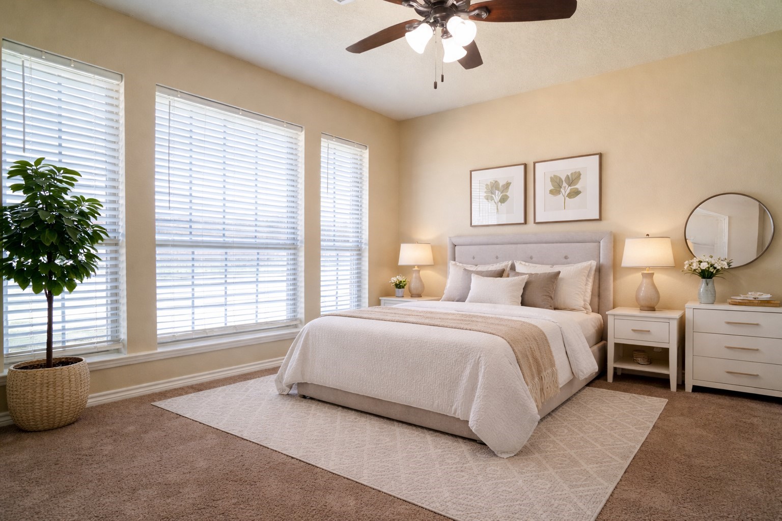 119 Hackberry Street Louise, TX 77455 - Photo 23 of 31 a spacious bedroom with a large bed and a chandelier