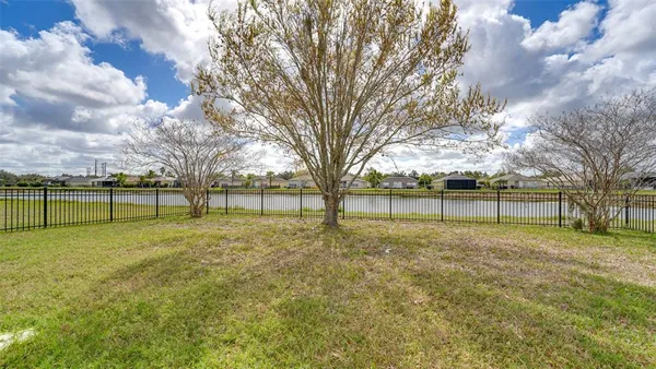 a view of backyard with green space