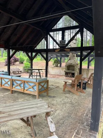 a view of outdoor space with seating