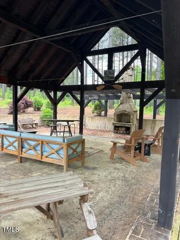 a view of outdoor space with seating