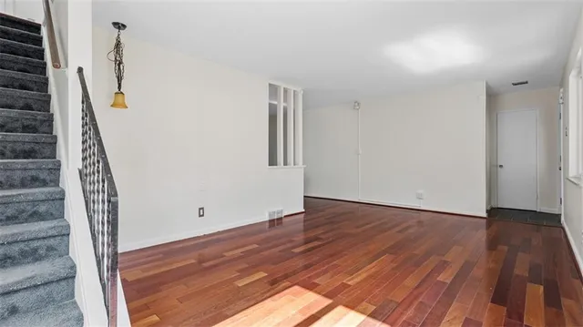 wooden floor in an empty room