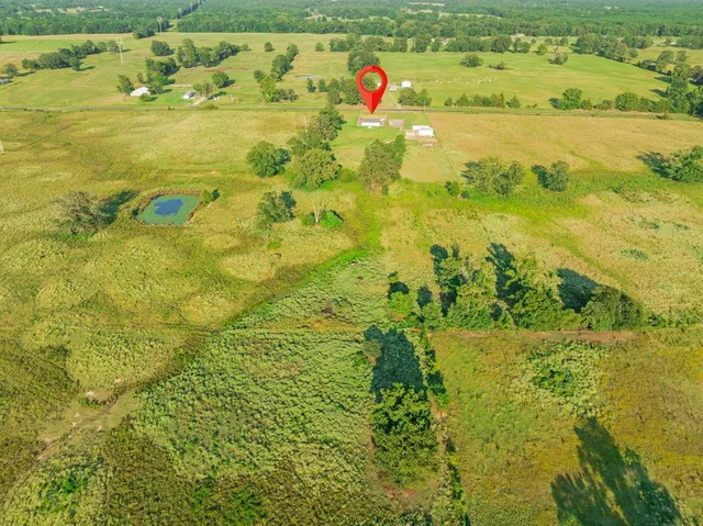a view of an ocean from a yard