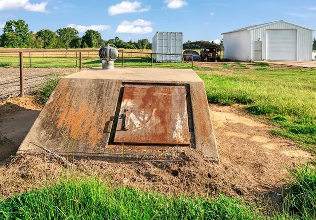 a view of a garden with an outdoor space