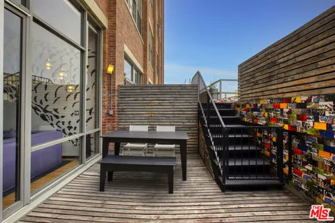a view of outdoor space deck and dinning room