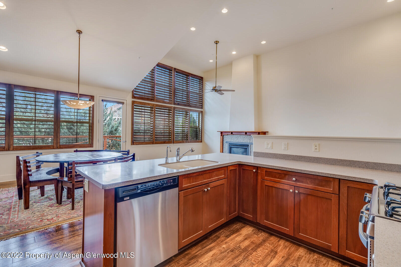 536 Evans Court Basalt, CO 81621 - Photo 6 of 19 a kitchen with a sink window and chairs