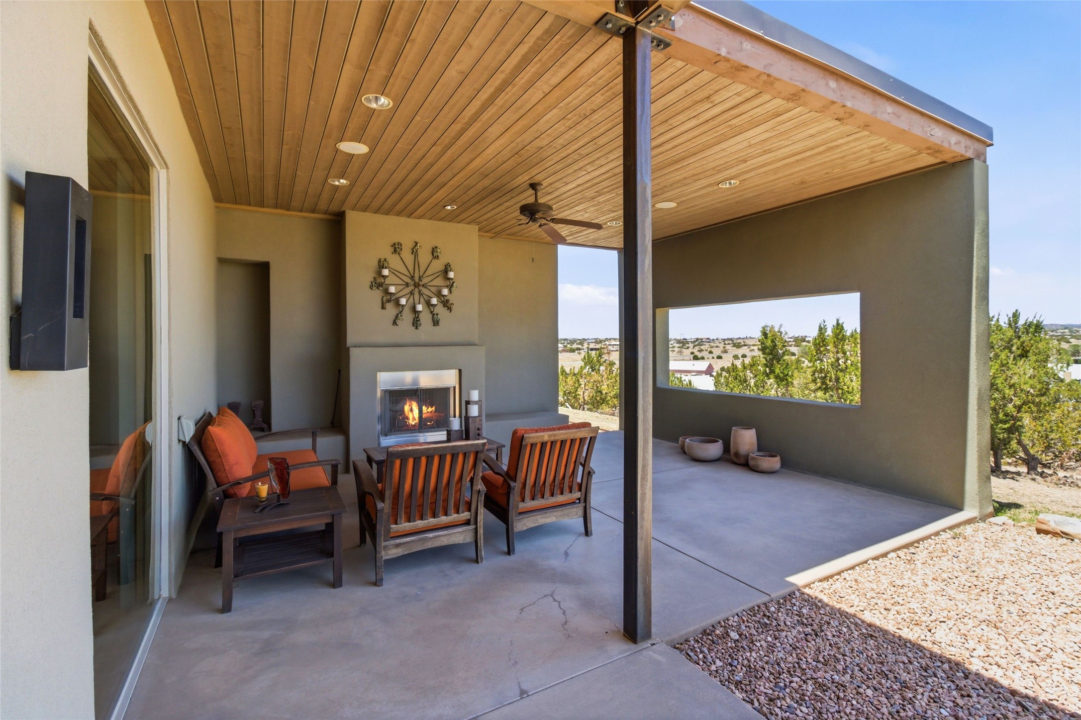 27 Old Road Lamy, NM 87540 - Photo 32 of 47 Northeast Facing Portal & Outdoor Living