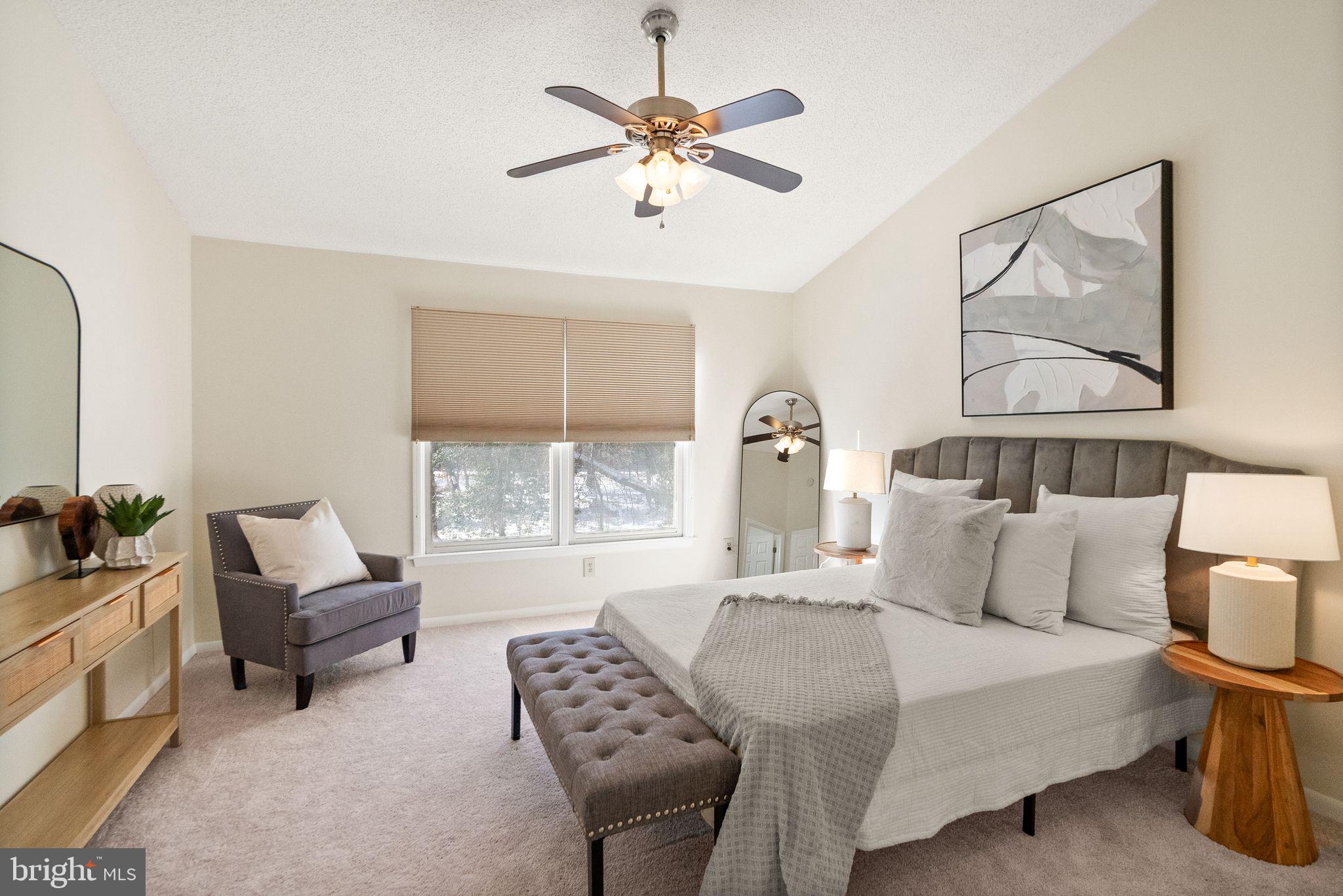 1443 Newport Spring Court Reston, VA 20194 - Photo 29 of 78 Spacious Primary Suite with Vaulted Ceilng
