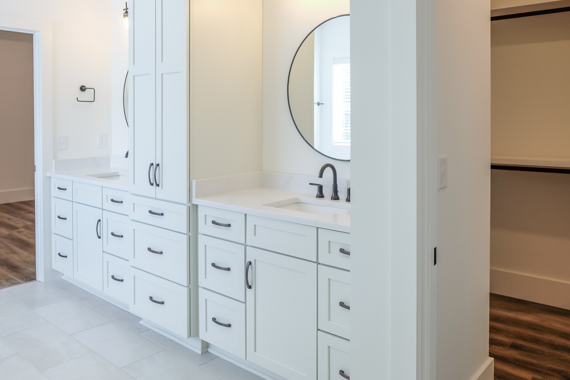2818 Valley Road Nashville, TN 37215 - Photo 15 of 21 a bathroom with a double vanity sink and a mirror