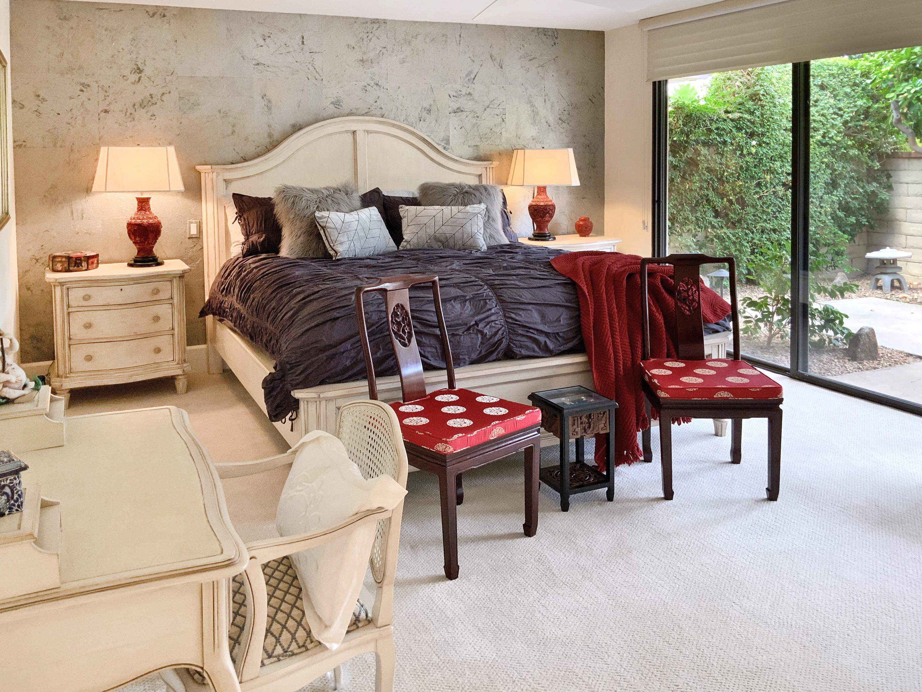 7 Princeton Drive Rancho Mirage, CA 92270 - Photo 36 of 39 a bedroom with a bed and wooden floor