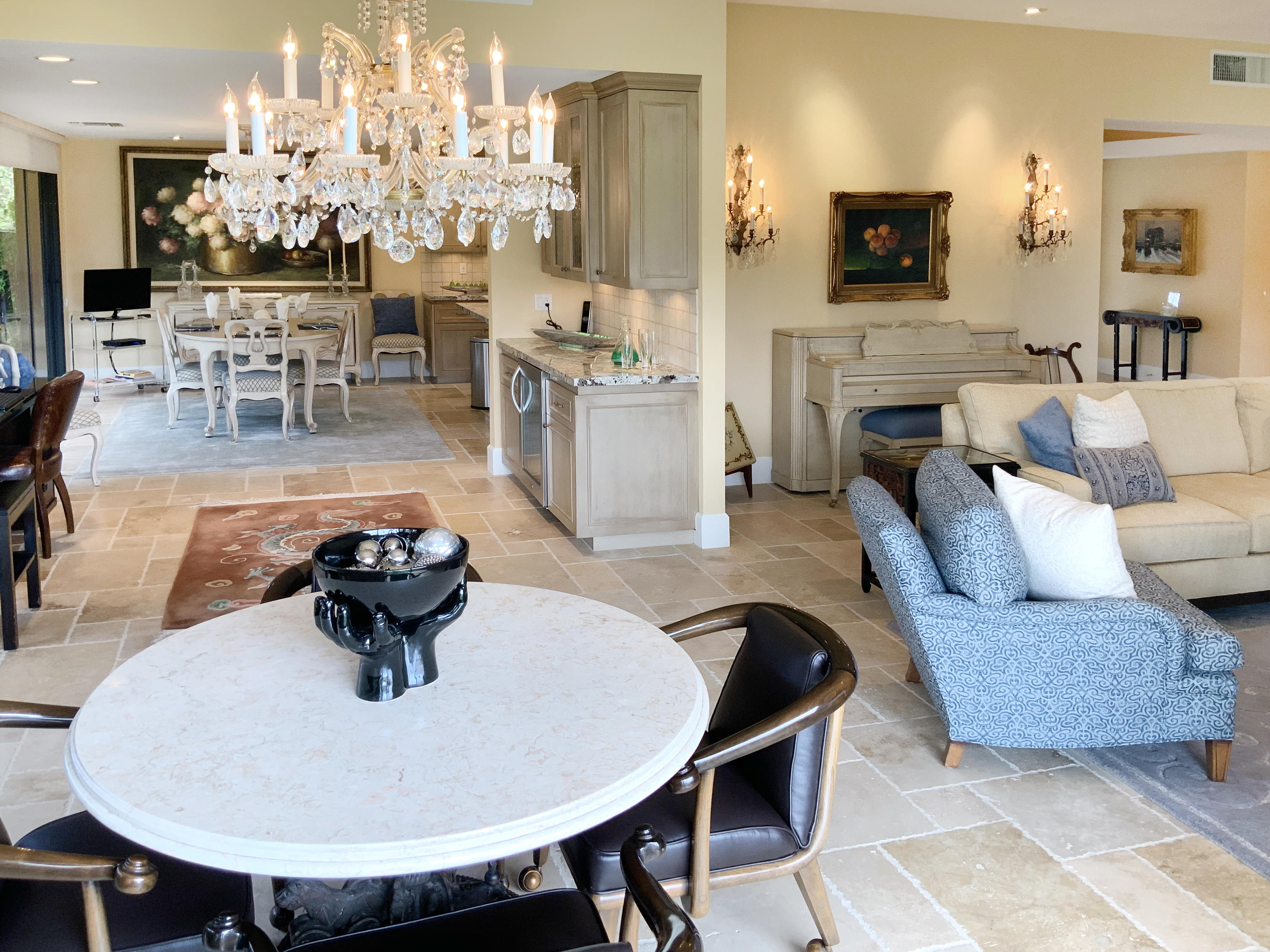 7 Princeton Drive Rancho Mirage, CA 92270 - Photo 10 of 39 a living room with fireplace furniture and a flat screen tv