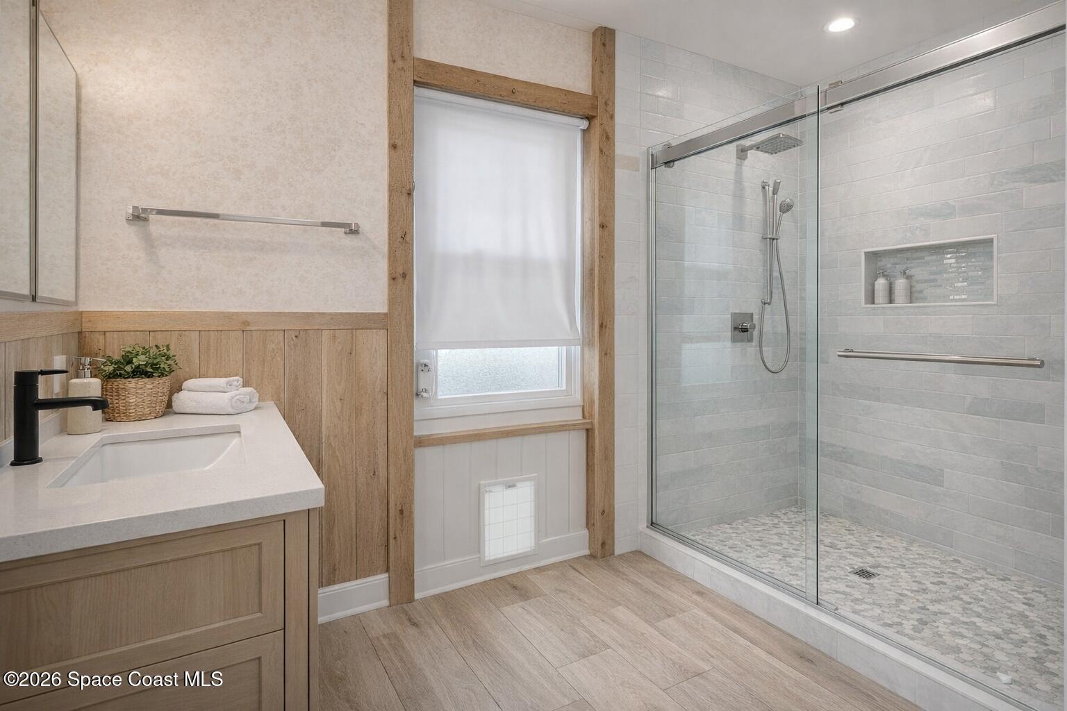 850 Cardinal Road Cocoa, FL 32926 - Photo 15 of 41 a bathroom with a shower and a sink