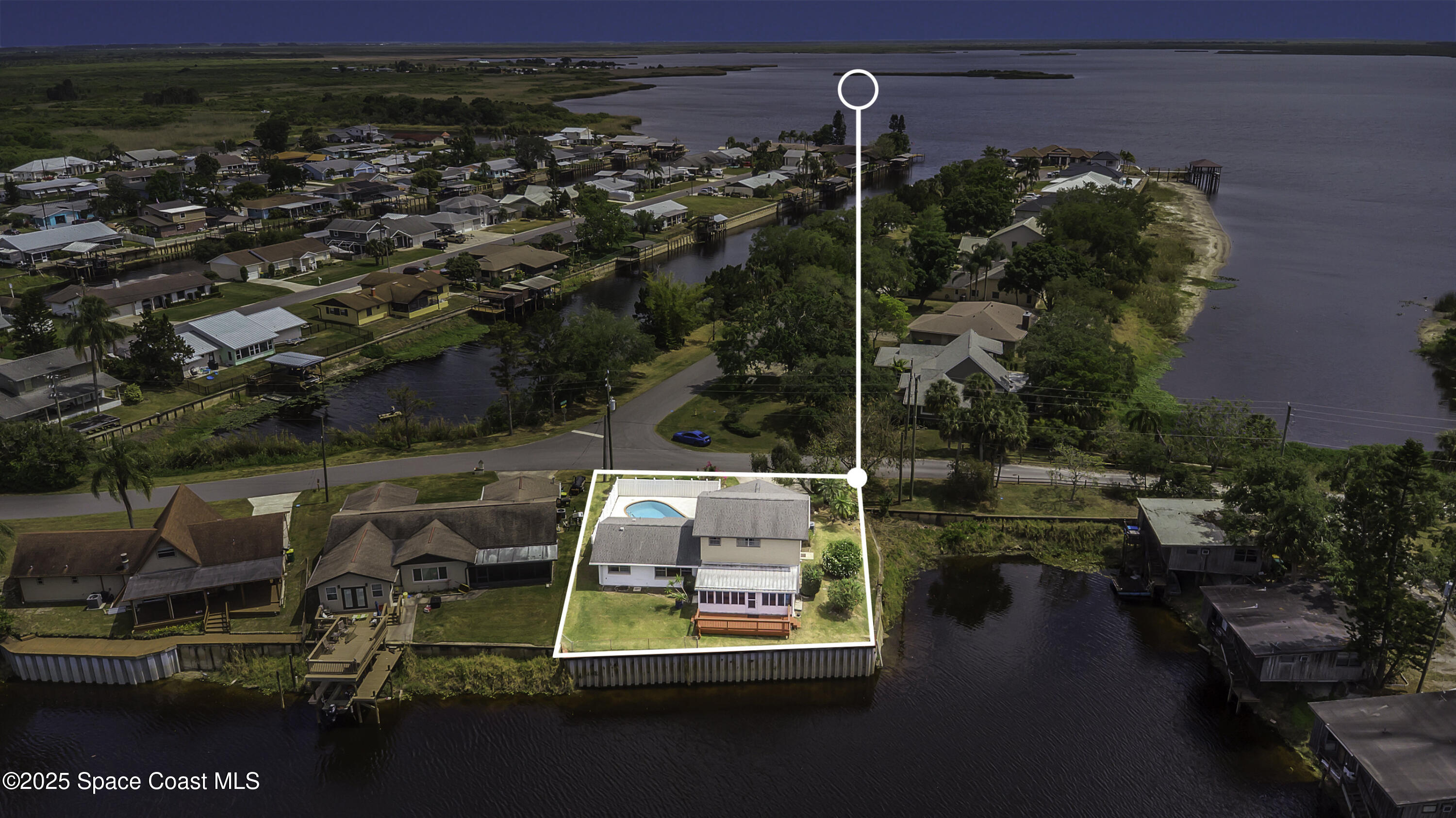 850 Cardinal Road Cocoa, FL 32926 - Photo 41 of 41 an aerial view of a house with a yard