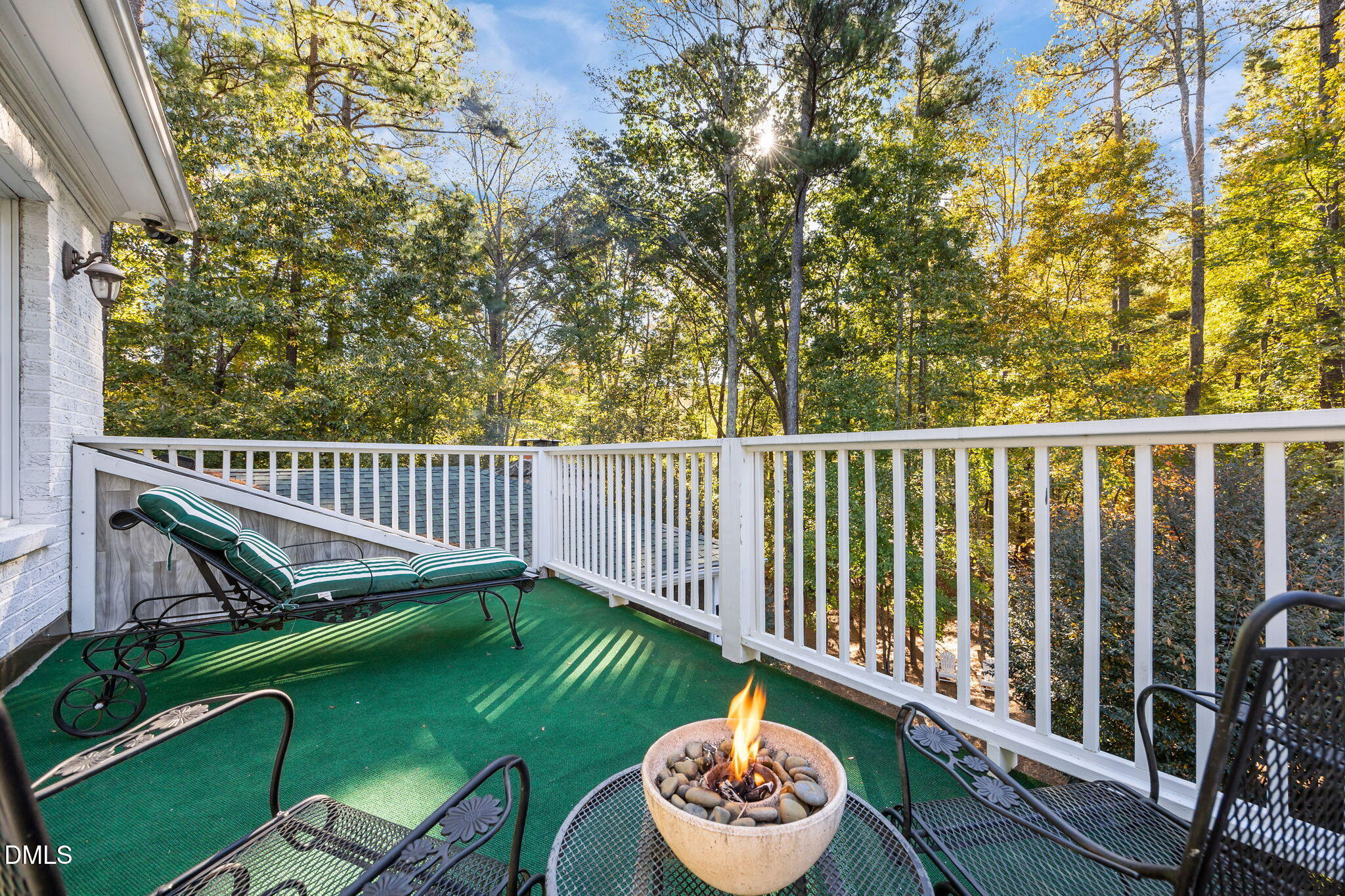 116 Carramore Lane Durham, NC 27705 - Photo 31 of 56 a view of a deck with a table and chairs with wooden fence