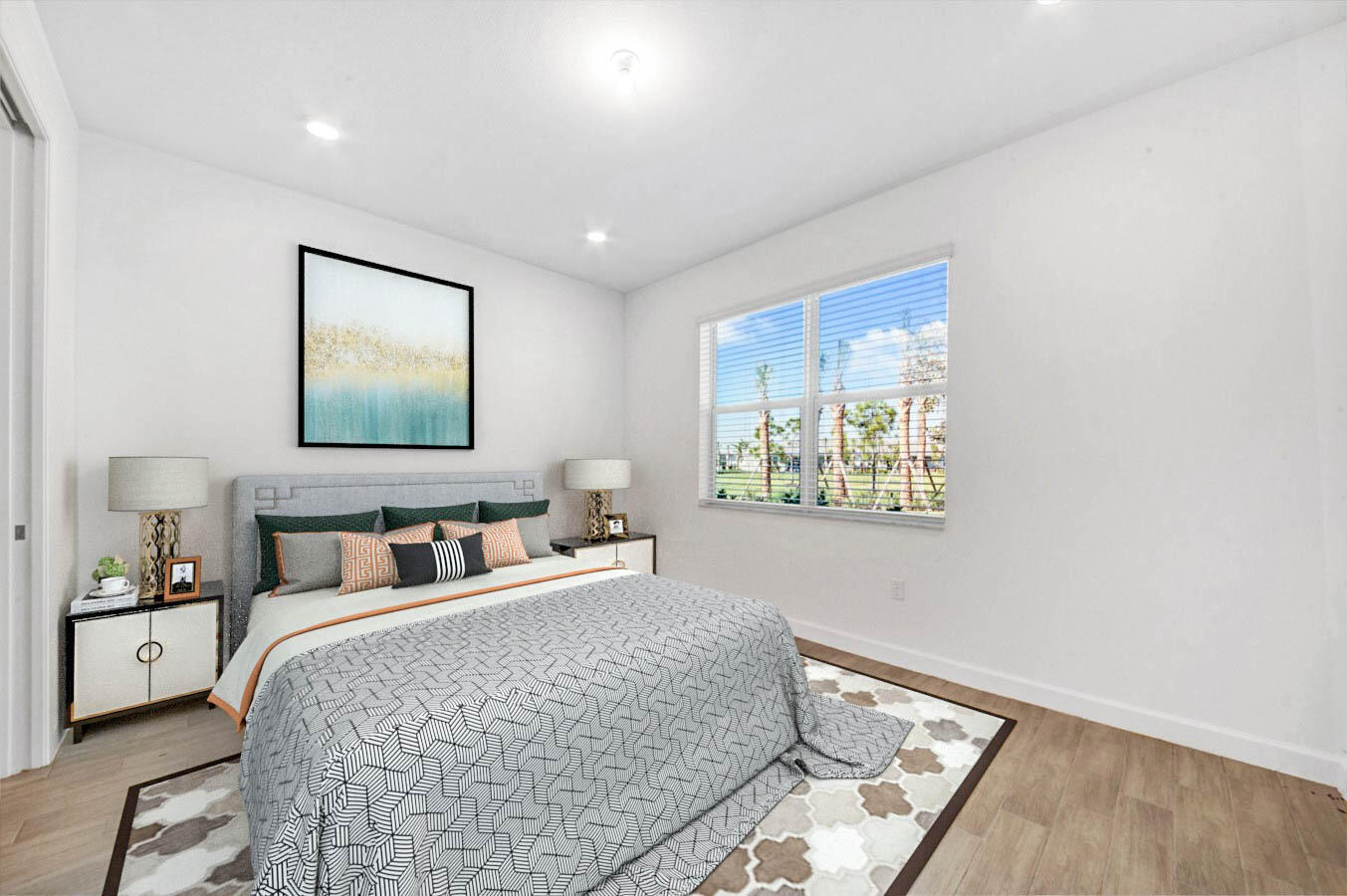 14511 Three Ponds Trail Delray Beach, FL 33446 - Photo 6 of 33 a bedroom with a bed and a painting on the wall