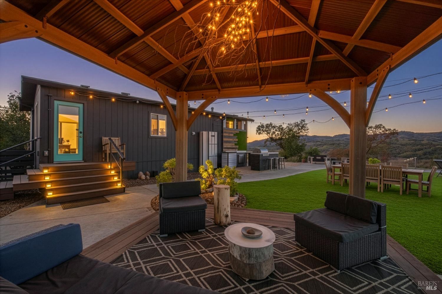 22855 Chianti Road Cloverdale, CA 95425 - Photo 66 of 76 a view of a backyard with sitting area