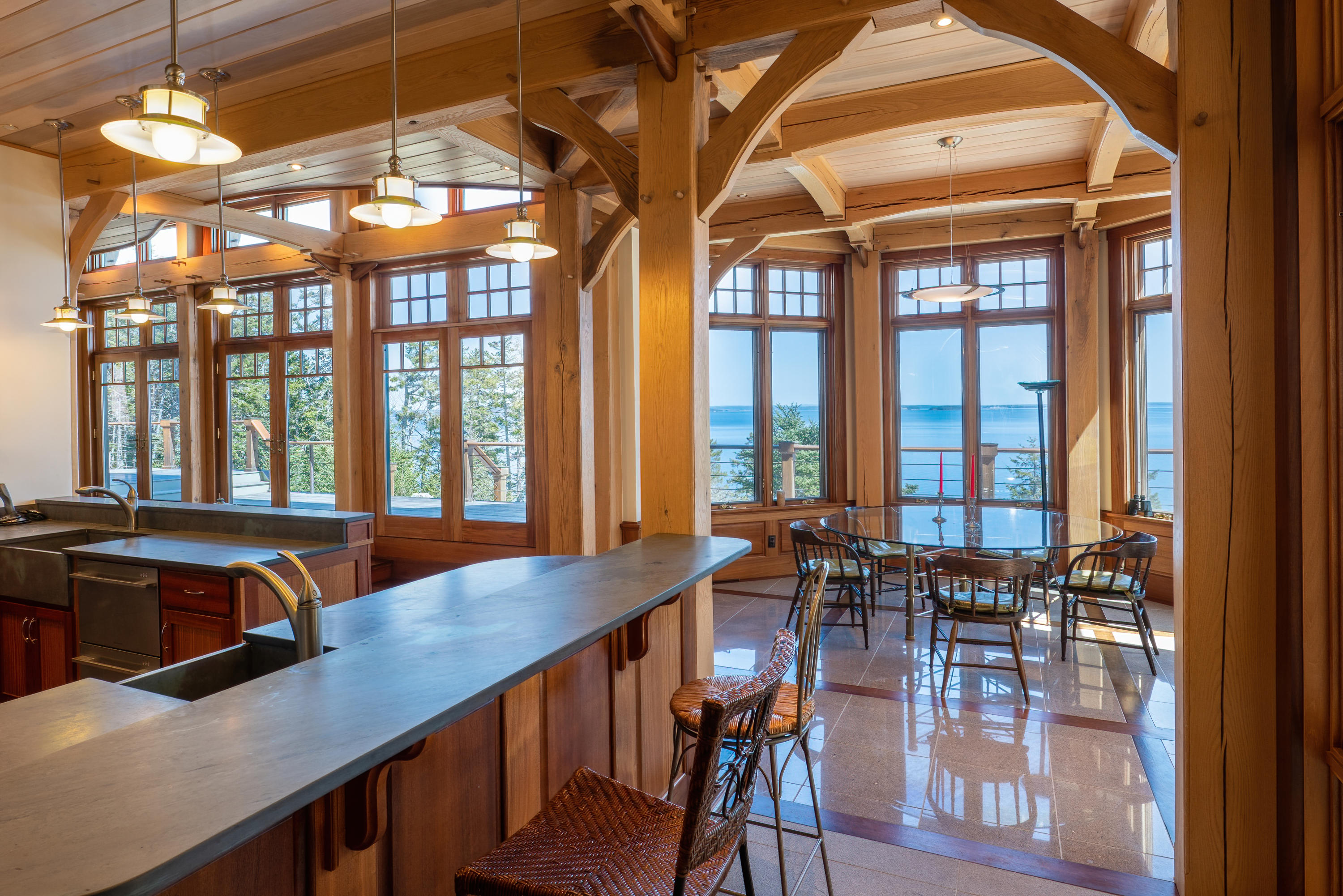 180 Abrams Mountain Road Islesboro, ME 04848 - Photo 20 of 62 Dining nook with beautiful views