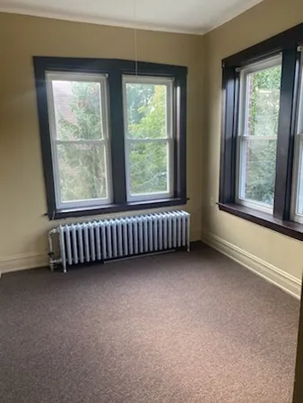 an empty room with a window