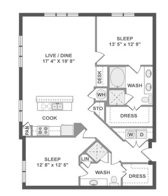 $1,860 | 1340 West Gray Street, Unit 220, Houston, TX 77019