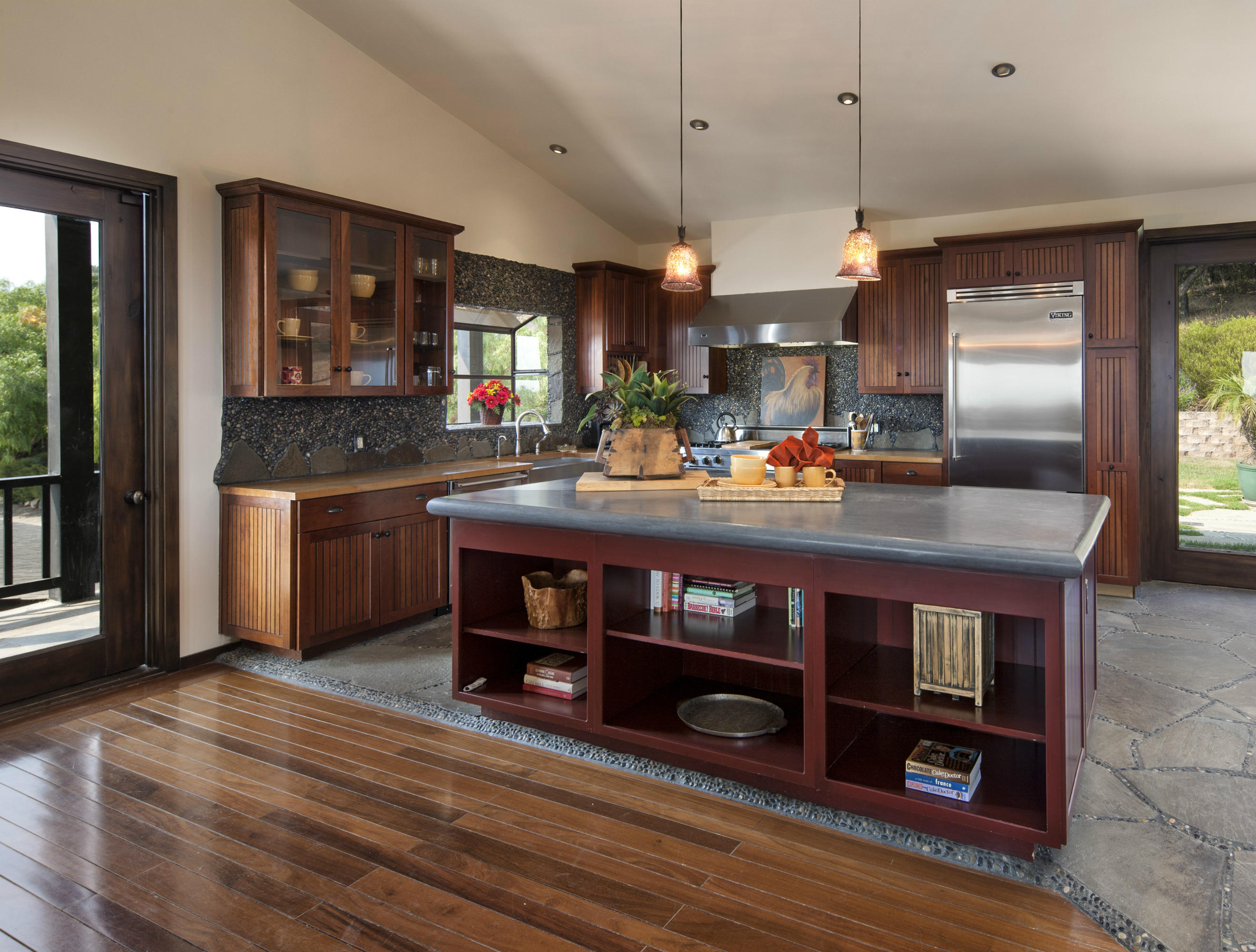 340 Toro Canyon Road Carpinteria, CA 93013 - Photo 3 of 14 a kitchen with stainless steel appliances a sink and a refrigerator